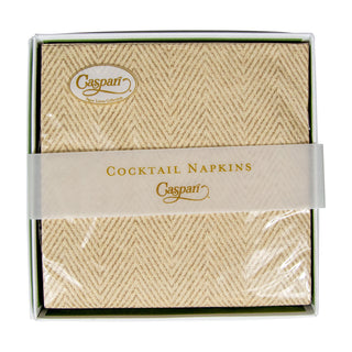 Jute Natural-Paper Linen Napkin Box Cocktail-Airlaid