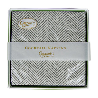 Jute Charcoal-Paper Linen Napkin Box Cocktail-Airlaid
