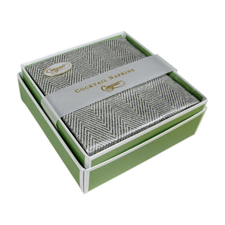 Jute Charcoal-Paper Linen Napkin Box Cocktail-Airlaid