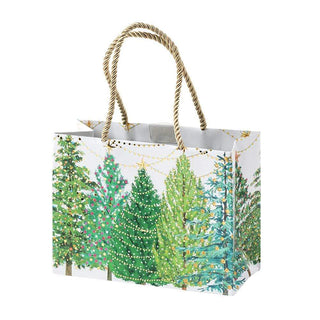 Christmas Trees With Lights Gift Bag Sm 7 X 3 X 5 1/4