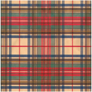 Dress Stewart Tartan Gift Wrapping Paper on Gold Foil - 76 cm  x 1.8 m  Roll