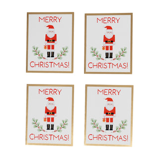 Little Santa Foil Enclosures 4 Pk Foil