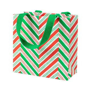 Candy Cane Stripes Gift Bag Sm Sq. 5 3/4X2 1/2 X 5 3/4