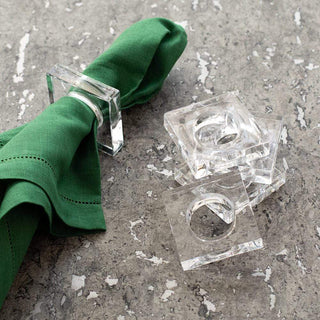 Acrylic Napkin Rings-Crystal Ttop Acrylic Napkin Ring