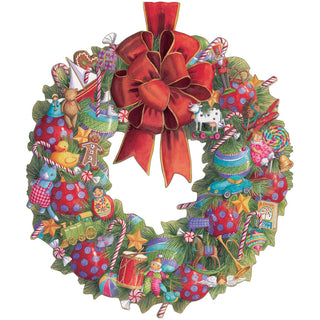 Wreath Cmas Advents 3-D/Die-Cut/Stand(App)