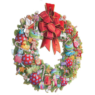 Wreath Cmas Advents 3-D/Die-Cut/Stand(App)
