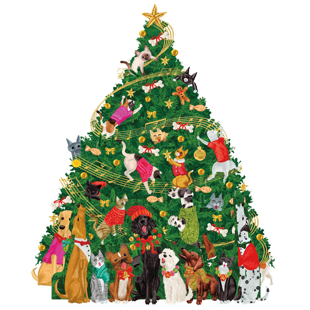 Caroling Pets Christmas Tree Christmas 3D Advent Calendars - I Each