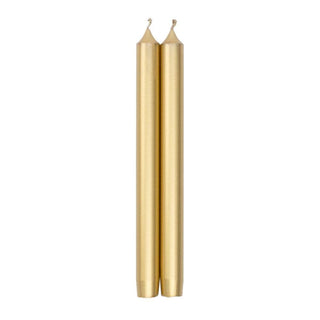 Gold Duet Candle Candle Crown Metallic Pairs 10 In