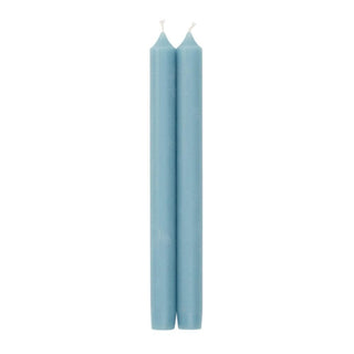 Stone Blue  10" Crown Candles, 1 pair