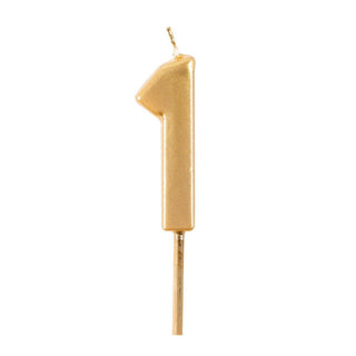 Number Candle 3-Gold Candle Birthday Number