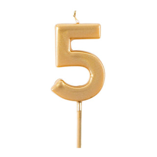 Number Candle 7-Gold Candle Birthday Number