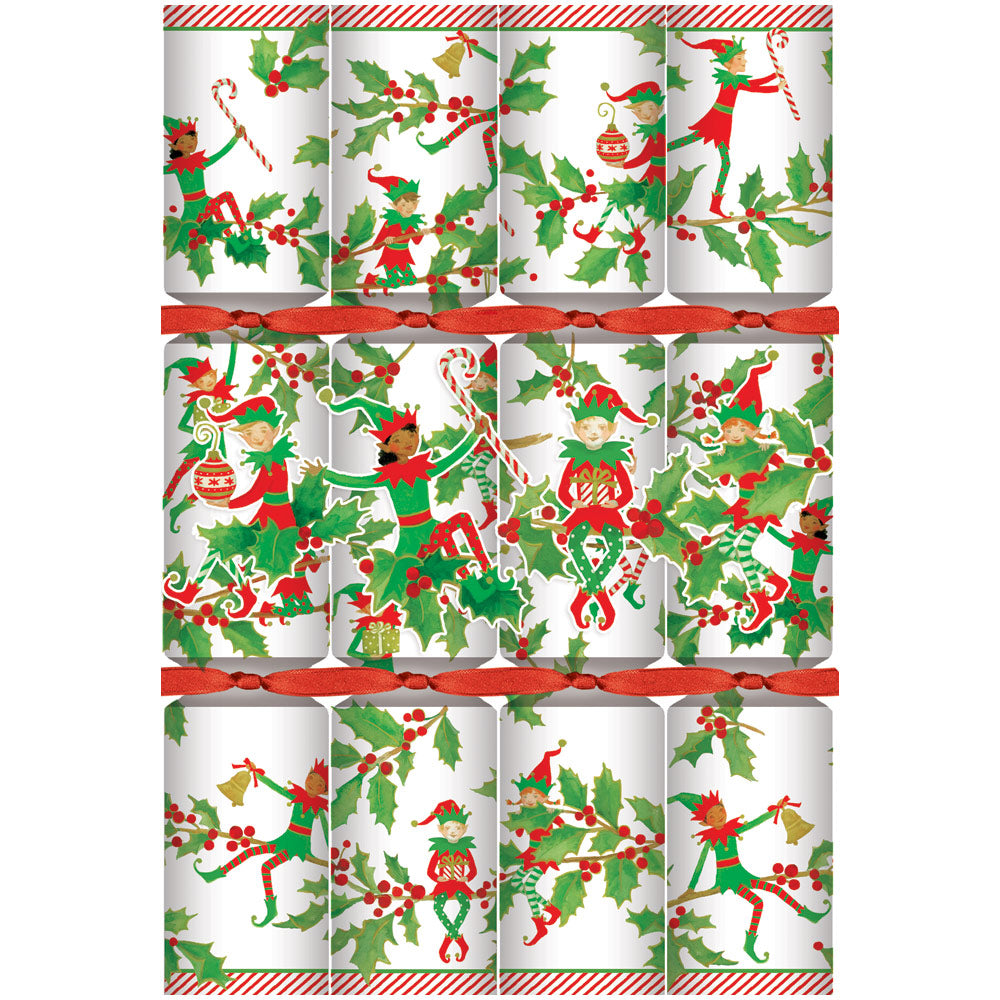 Jingle Elves Christmas Crackers - 8 Per Box
