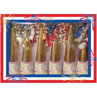 Celebrate! 10" Cone Party Crackers- 6 per box