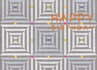 Geometric (Ff) Birthday Greeting Card - 1 card with envelope