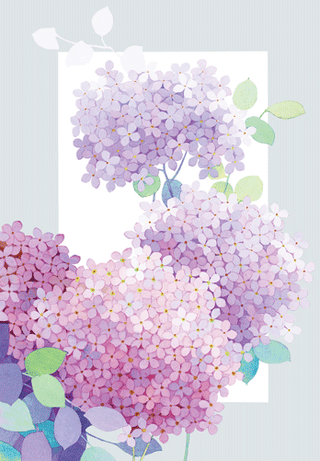 Hydrangeas Wedding Greeting Card - 1 card with envelope