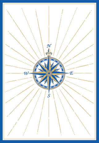 Compass Embossed Foil Graduation Die Cut Greeting Card - 1 card with envelope
