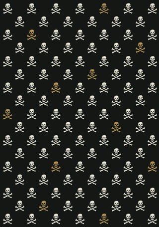Skull And Crossbones Blank Greeting Card - 1 card with envelope