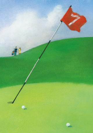 On The Links Father's Day Greeting Card - 1 card with envelope