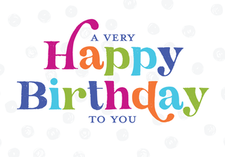 A Very Happy Birthday Foil Birthday Die Cut Greeting Card - 1 card with envelope