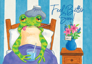 Groggy Froggy Blank Greeting Card - 1 card with envelope