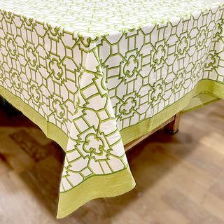 Garden Trellis Tablecover-Green Fabc Cotton Tblcvr-120X60