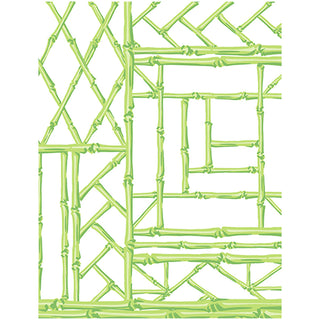 Bamboo Screen Green Square Cotton Tablecover