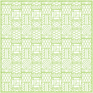 Bamboo Screen Green Square Cotton Tablecover