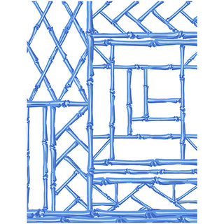 Bamboo Screen China Blue Square Cotton Tablecover