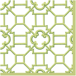 Garden Trellis Cloth Dinner Napkin in Green - 4 Napkins Include Per Set