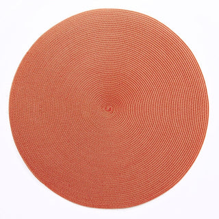 Braided Round Placemat in Gold Red - 1 Each