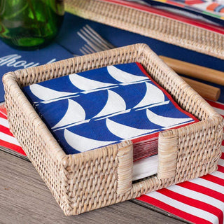 Cocktail White Rattan Holder Ttop Bleached Rattan Cocktail