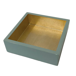 Celadon With Gold Lacquer Cocktail Napkin Holders