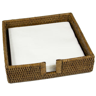 Dinner Rattan Holder-Natural Ttop Rattan Dinner Napkin Holder