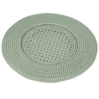 Rattan Round Charger Plate-Green Ttop Rattan Charger Plate-Round