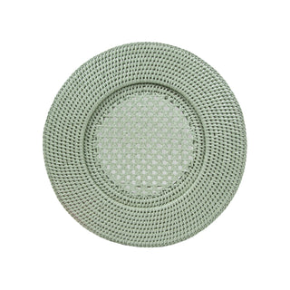 Rattan Round Charger Plate-Green Ttop Rattan Charger Plate-Round