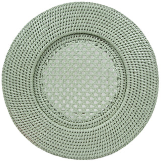Rattan Round Charger Plate-Green Ttop Rattan Charger Plate-Round