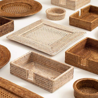 Rattan Square White Charger Plate Ttop Rattan Dinner Plate Square Wht