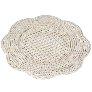 Rattan Scallop Rnd Charger Plt-Crea Ttop Rattan Scallop Chg Plate-Round