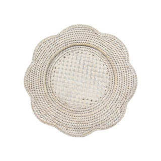 Rattan Scallop Rnd Charger Plt-Crea Ttop Rattan Scallop Chg Plate-Round