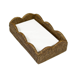 Rattan Scallop Guest Twl Hldr-Natur Ttop Rattan Scallop Guest Twl Hldr