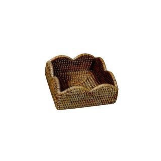 Rattan Scallop Lunch Nap Hldr-Natur Ttop Rattan Scallop Lunch Nap Hldr