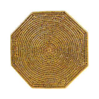 Rattan Octagonal Placemat in Honey - 1 Placemat