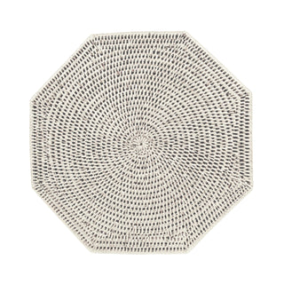 Rattan Octagonal Placemat-Cream Ttop Rattan Octagonal Placemat