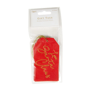 Love; Santa Claus Foil Hanging Gift Tag W/Hdr 4 Pk-Gallery