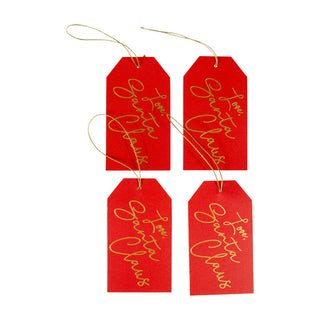 Love; Santa Claus Foil Hanging Gift Tag W/Hdr 4 Pk-Gallery