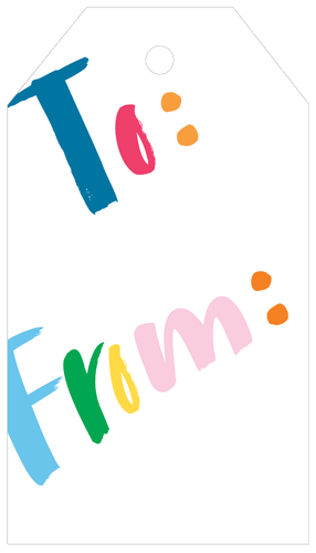 To And From Hanging Gift Tag W/Hdr 4 Pk      **