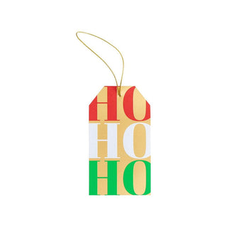 Ho Ho Ho Foil Hanging Gift Tag W/Hdr 4 Pk