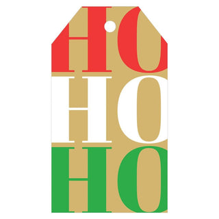 Ho Ho Ho Foil Hanging Gift Tag W/Hdr 4 Pk