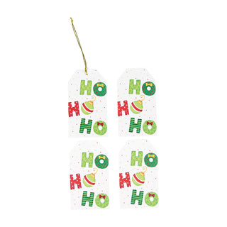 Ho Ho Ho Hanging Gift Tag W/Hdr 4 Pk