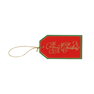 Merry Christmas Calligraphy Foil Hang Tags - includes 4 Hang Tags